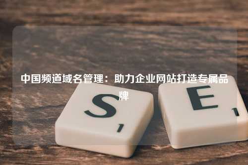 中国频道域名管理：助力企业网站打造专属品牌
