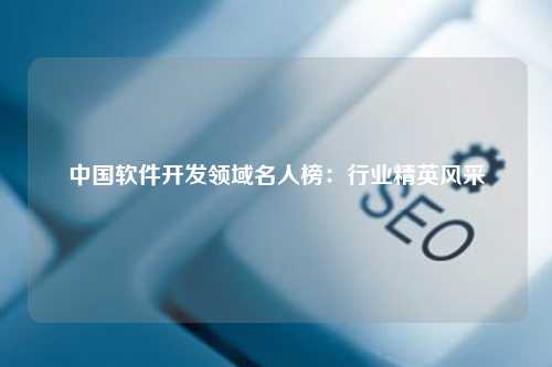 中国软件开发领域名人榜：行业精英风采